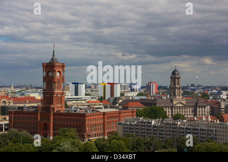 Rotes Rathaus, Sitz des Bürgermeisters von Berlin, Deutschland. Stockfoto