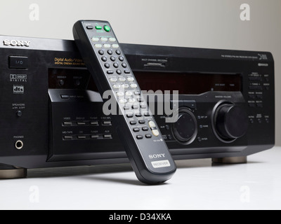 Sony home-Entertainment digital audio-Receiver isoliert auf weißem Hintergrund Stockfoto