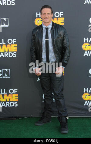 Los Angeles, Kalifornien, USA - Ryan Lochte besucht die dritte jährliche Hall des Game Awards hosted by Cartoon Network am 9. Februar 2013 bei Barker Hangar, Santa Monica, Kalifornien U.S.A.(Credit Image: Credit: TLeopold/Globe Photos/ZUMAPRESS.com/Alamy Live News) Stockfoto