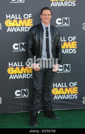 Los Angeles, Kalifornien, USA - Ryan Lochte besucht die dritte jährliche Hall des Game Awards hosted by Cartoon Network am 9. Februar 2013 bei Barker Hangar, Santa Monica, Kalifornien U.S.A.(Credit Image: Credit: TLeopold/Globe Photos/ZUMAPRESS.com/Alamy Live News) Stockfoto