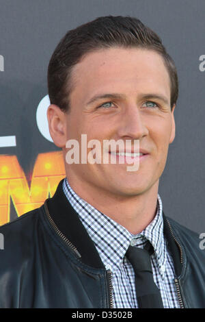 Los Angeles, Kalifornien, USA - Ryan Lochte besucht die dritte jährliche Hall des Game Awards hosted by Cartoon Network am 9. Februar 2013 bei Barker Hangar, Santa Monica, Kalifornien U.S.A.(Credit Image: Credit: TLeopold/Globe Photos/ZUMAPRESS.com/Alamy Live News) Stockfoto