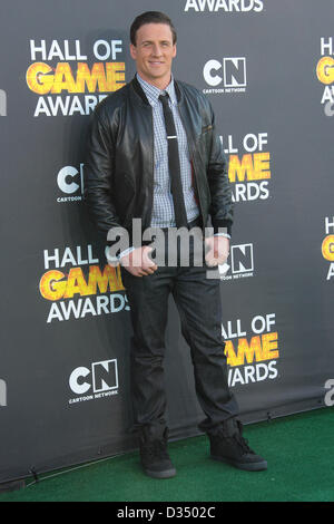 Los Angeles, Kalifornien, USA - Ryan Lochte besucht die dritte jährliche Hall des Game Awards hosted by Cartoon Network am 9. Februar 2013 bei Barker Hangar, Santa Monica, Kalifornien U.S.A.(Credit Image: Credit: TLeopold/Globe Photos/ZUMAPRESS.com/Alamy Live News) Stockfoto