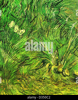 Vincent Van Gogh, zwei weiße Schmetterlinge. 1889. Post-Impressionismus. Öl auf Leinwand. Van Gogh Museum, Amsterdam, Niederlande. Stockfoto