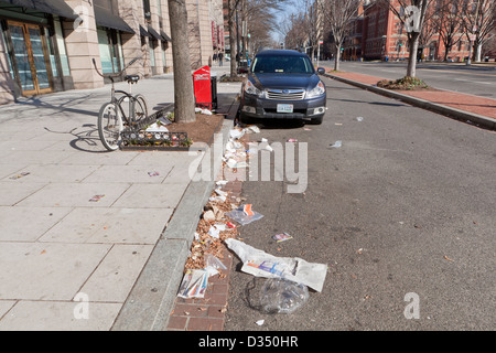 Am Straßenrand Wurf - USA Stockfoto