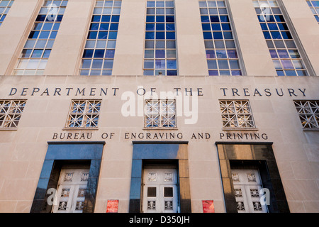 Präsidium der Gravur und Druck - Department of Treasury Building, Washington, DC Stockfoto