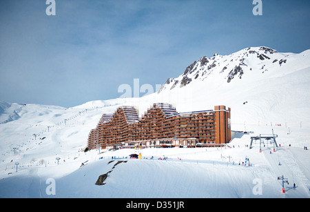 Skigebiet La Mongie im Bereich Grand Tourmalet Baréges und Pic du Midi, französischen Pyrenäen Stockfoto