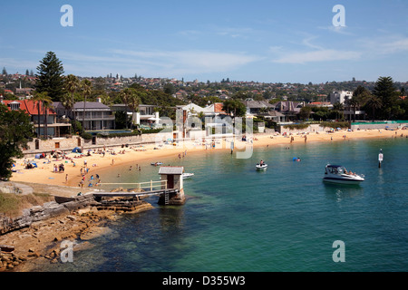 Sommer Urlaub Massen Schwimmen im Camp Cove Harbourside Vorort in der Nähe von Watsons Bay Sydney Australia Stockfoto