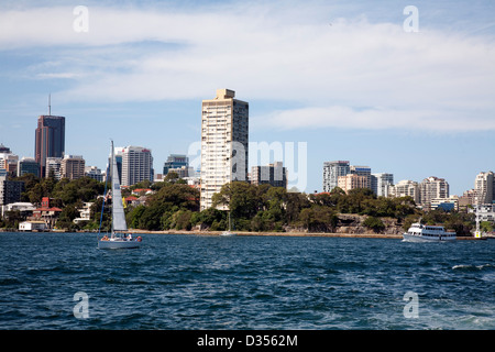 Blues Point Tower ist ein high-Density-Appartementhaus an. McMahons Point, Sydney, Australien Stockfoto