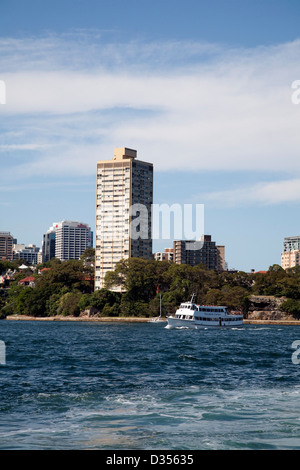 Blues Point Tower ist ein high-Density-Appartementhaus an. McMahons Point, Sydney, Australien Stockfoto