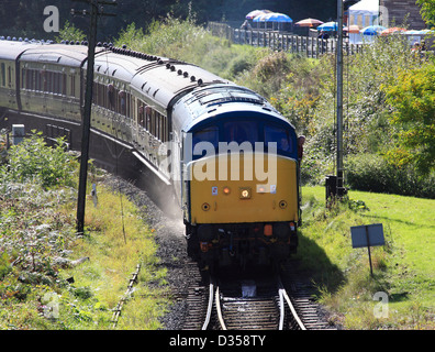 British Rail Class 45 1Co-Co1 Diesel, Nr. 45 133 nähert sich Highley während der Diesel-Gala 2012, Severn Valley Railway Stockfoto