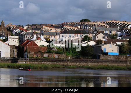 Eine Ansicht von Bideford North Devon über dem Fluß Torridge Stockfoto