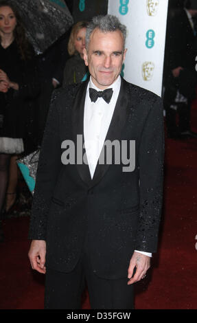 DANIEL DAY-LEWIS EE BRITISH ACADEMY FILM AWARDS LONDON ENGLAND UK 10. Februar 2013 Stockfoto