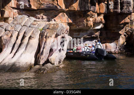 Sandstein-Landschaft entlang des King George River, Kimberley Küste, West-Australien Stockfoto