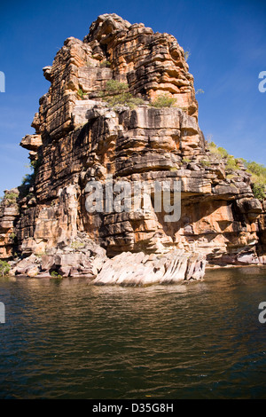 Sandstein-Landschaft entlang des King George River, Kimberley Küste, West-Australien Stockfoto