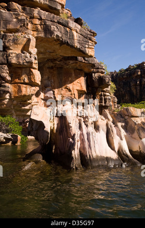 Sandstein-Landschaft entlang des King George River, Kimberley Küste, West-Australien Stockfoto