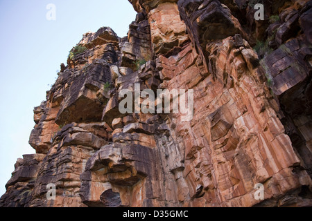 Sandstein-Landschaft entlang des King George River, Kimberley Küste, West-Australien Stockfoto