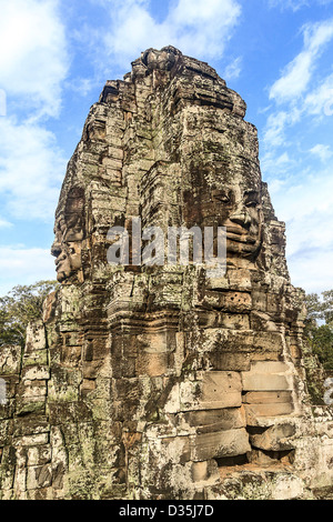 Der Bayon-Tempel ist eine reich verzierte Khmer-Tempel in Angkor in Kambodscha Stockfoto