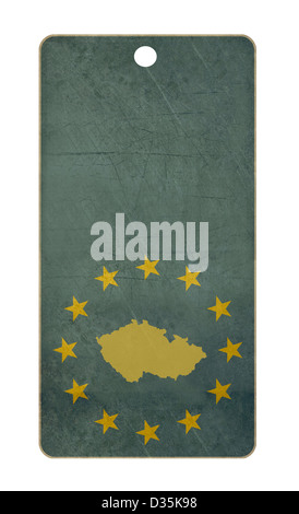 Tschechien Reisen Tag isoliert auf weißem Hintergrund mit Textfreiraum. Stockfoto