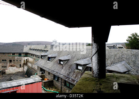 Detail des Dritten Reiches Ordensburg "Vogelsang" in Schleiden, Westdeutschland, fotografiert am 5. Februar 2013. Stockfoto