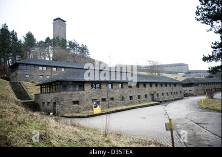 Detail des Dritten Reiches Ordensburg "Vogelsang" in Schleiden, Westdeutschland, fotografiert am 5. Februar 2013. Stockfoto