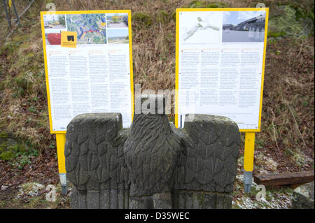 Detail des Dritten Reiches Ordensburg "Vogelsang" in Schleiden, Westdeutschland, fotografiert am 5. Februar 2013. Stockfoto