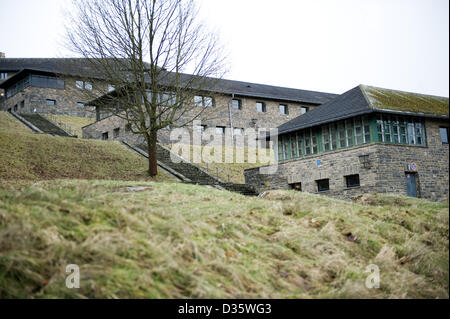 Detail des Dritten Reiches Ordensburg "Vogelsang" in Schleiden, Westdeutschland, fotografiert am 5. Februar 2013. Stockfoto