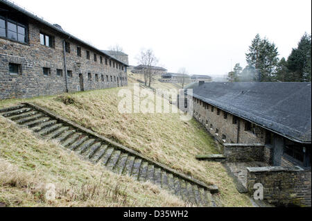 Detail des Dritten Reiches Ordensburg "Vogelsang" in Schleiden, Westdeutschland, fotografiert am 5. Februar 2013. Stockfoto