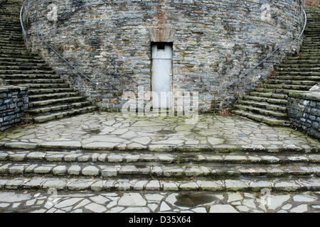 Detail des Dritten Reiches Ordensburg "Vogelsang" in Schleiden, Westdeutschland, fotografiert am 5. Februar 2013. Stockfoto