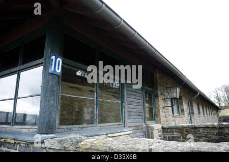 Detail des Dritten Reiches Ordensburg "Vogelsang" in Schleiden, Westdeutschland, fotografiert am 5. Februar 2013. Stockfoto