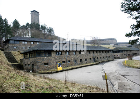 Detail des Dritten Reiches Ordensburg "Vogelsang" in Schleiden, Westdeutschland, fotografiert am 5. Februar 2013. Stockfoto