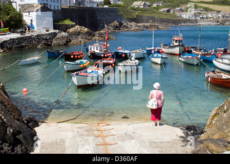 Cornish Fischen Dorf von Coverack Stockfoto