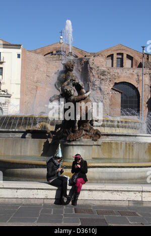 10. Februar 2013 Karnevalszug auf Via Nazionale Street in Rom Italien Stockfoto