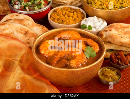 GARNELEN-CURRY AUS GOA Stockfoto