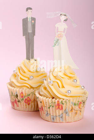 HOCHZEIT CUPCAKES Stockfoto