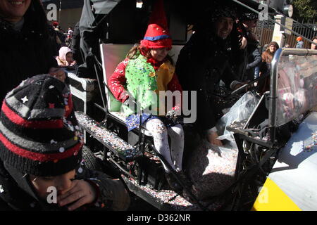 10. Februar 2013 Karnevalszug auf Via Nazionale Street in Rom Italien Stockfoto