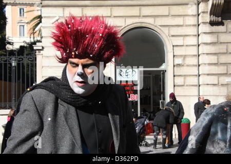 10. Februar 2013 Karnevalszug auf Via Nazionale Street in Rom Italien Stockfoto