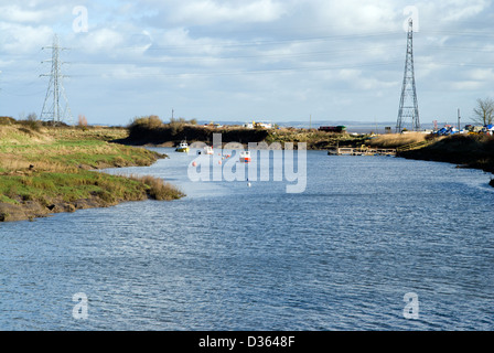 Mündung des Flusses Rhymney Cardiff south wales uk Stockfoto