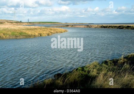 Mündung des Flusses Rhymney Cardiff south wales uk Stockfoto