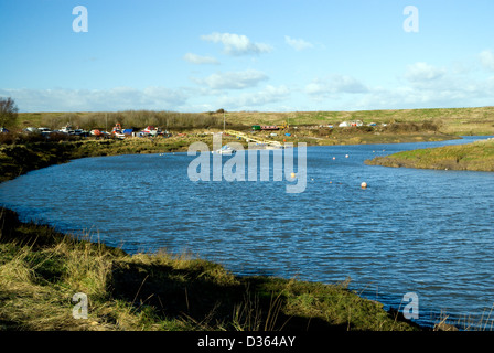 Mündung des Flusses Rhymney Cardiff south wales uk Stockfoto