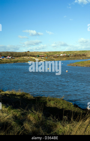 Mündung des Flusses Rhymney Cardiff south wales uk Stockfoto