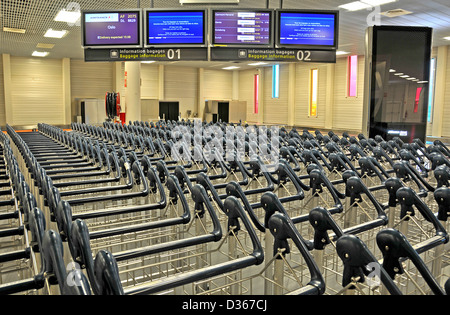 Gepäck-Informationen terminal G Roissy Charles-de-Gaulle Flughafen Paris Frankreich Stockfoto