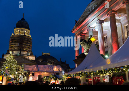 Gendarmenmarkt Weihnachtsmarkt Berlin Stockfoto