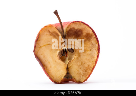 Halb ein fauler Apfel Stockfoto