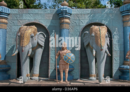 Elefanten VGP Universal Königreich der beste Freizeitpark, Vergnügungspark, Water Park in Chennai Stockfoto