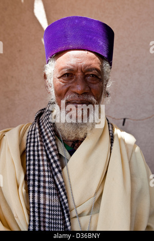 Porträt von Christian Priester/Mönch, St. George Church, Bahir Dar, Äthiopien Stockfoto