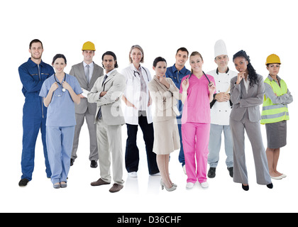 Große Gruppe der Arbeitnehmer Stockfoto
