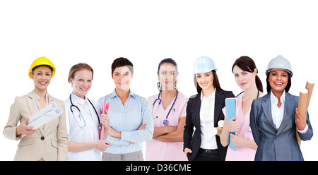 Glücklich Arbeitnehmerinnen Stockfoto