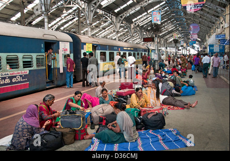 Bahnhof Train Station Chennai (Madras) Indien Tamil Nadu Stockfoto