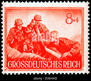 Schutz-Staffel Granate Werfer, Briefmarke, Deutschland, 1944 Stockfoto