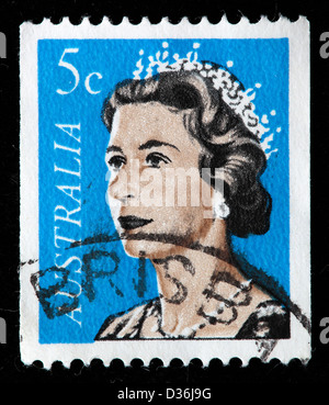 Königin Elizabeth II, Briefmarke, Australien, 1963 Stockfoto